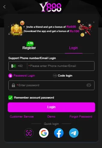 Y888 Game Login